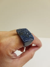 Load image into Gallery viewer, 2 Rings, Raw Agate Druzy Ring and Amethyst