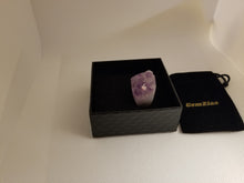 Load image into Gallery viewer, 2 Rings, Raw Agate Druzy Ring and Amethyst
