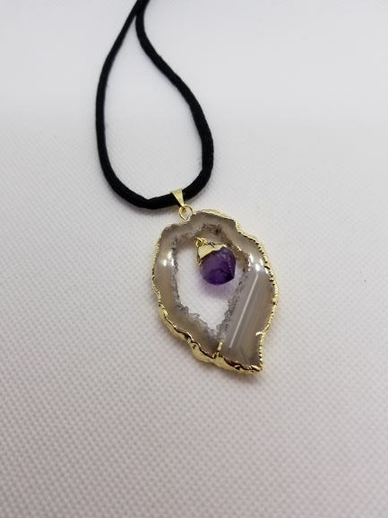 Geode Dangle Point Window Decoration-Brings you luck.